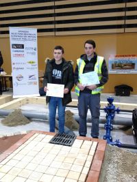 Alexandre GENEST et Timothy BEYDON, les finalistes de l'épreuve des constructeurs de routes et constructeurs de canalisations